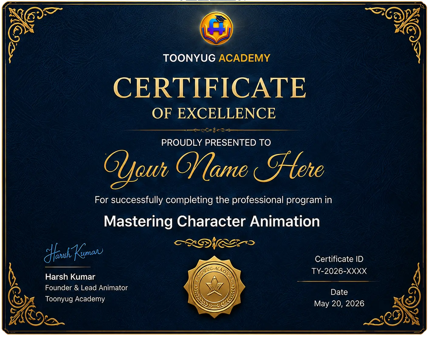 Toonyug Academy Certificate